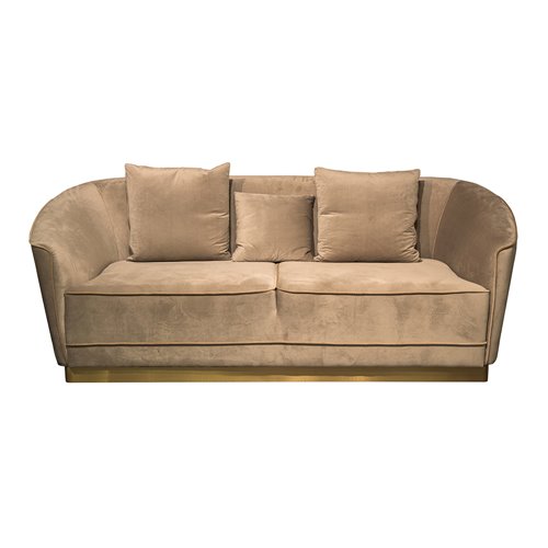 Mitzi sofa taupe velvet - 3 seats