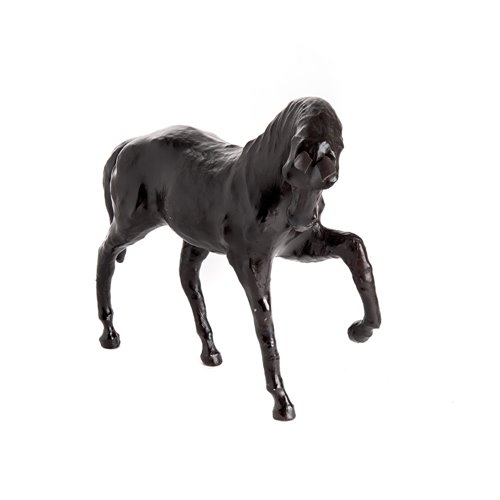 Sculpture cheval en cuir
