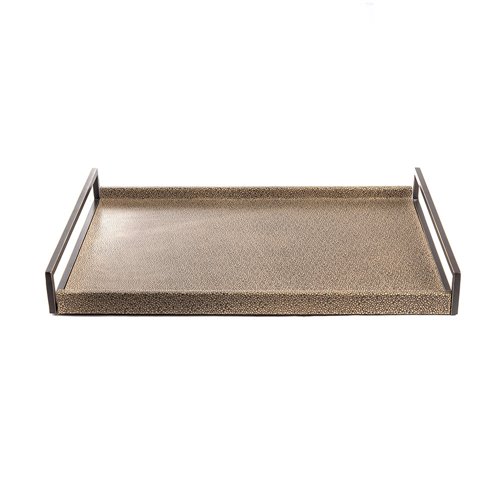 Tray in brown shagreen