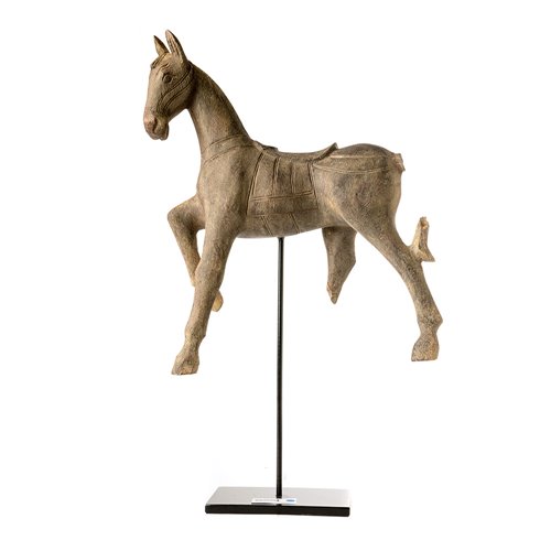 Resin horse on stand