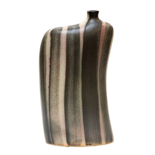 Vase art studio stripes long