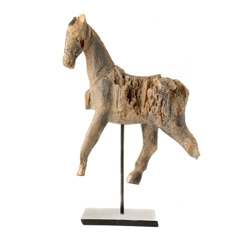 Resin horse on stand