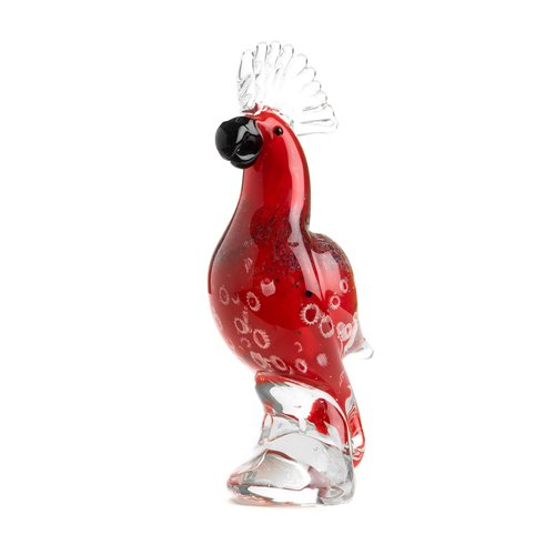 Coco-sculpture glass hand made red