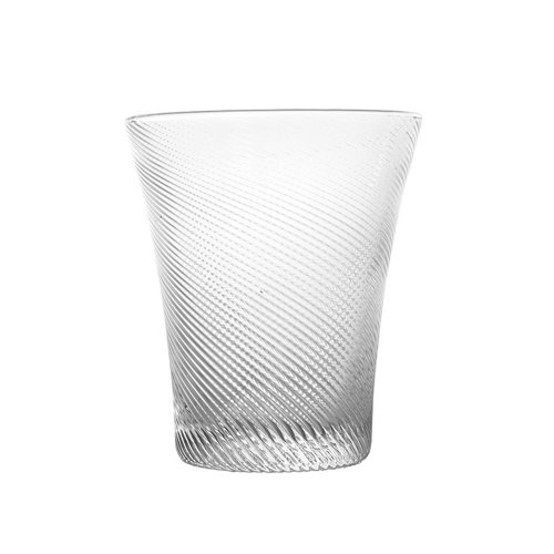 Water glass 'twister' transparent