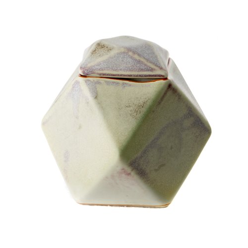 Vase polygon old rose