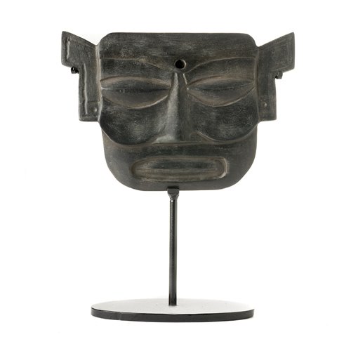 African mask on stand black