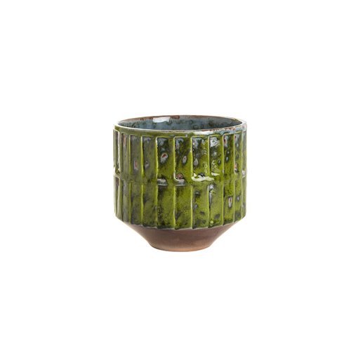 Creta-planter pot ceramic ms green