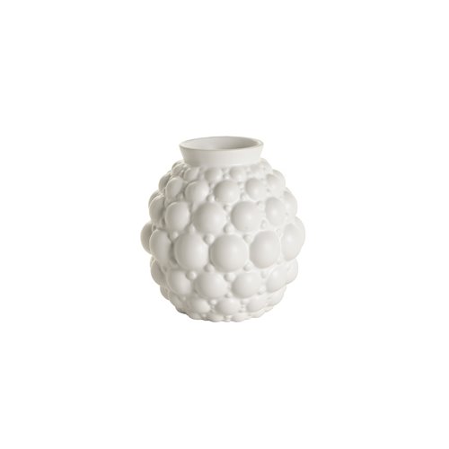 Bubbles-vase ceramic ms white matte