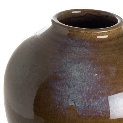 Vase reactive glazed ochre