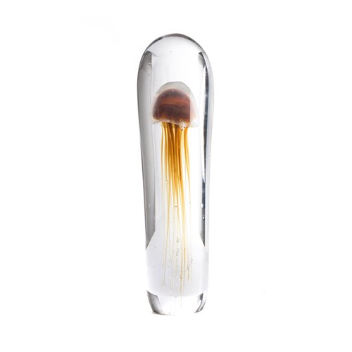 Amber glass jellyfish deco-39cm