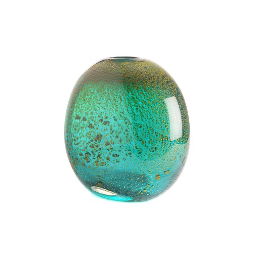 Vase en verre vert-21cm