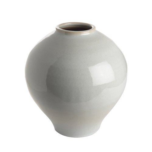 Vase satin glazed white