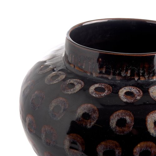 Vase round black circles