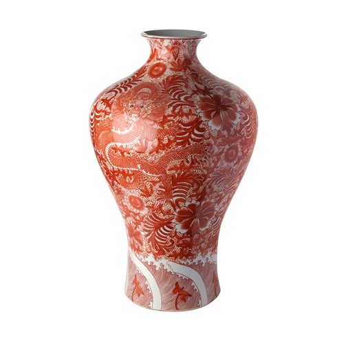 Meiping jar dragon coral ms