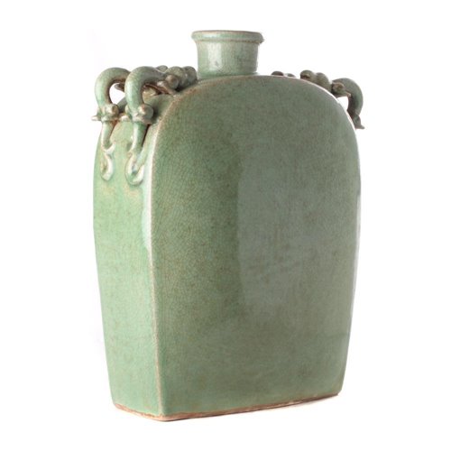 Vase plat alcool celadon