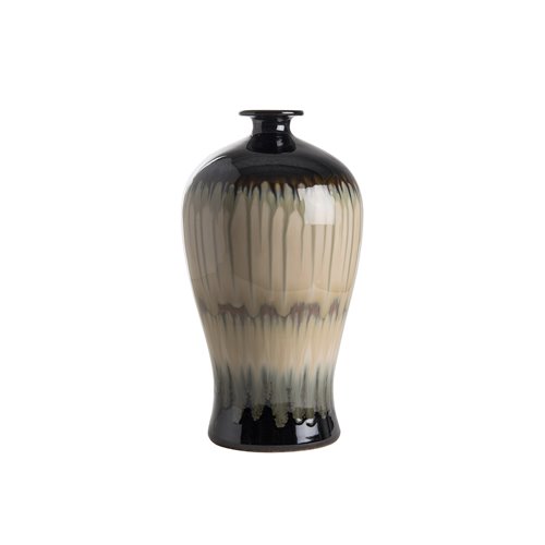 Vase meiping drooping black white