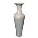 Vase long collar mop white 