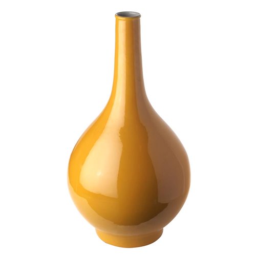 Vase long perle jaune imperial m