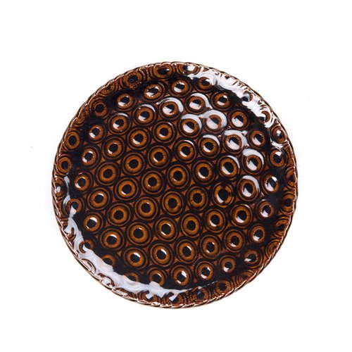 Plate circles brown