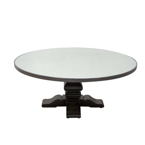 Table Sunlight en fer plateau miroir