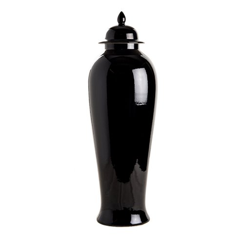 Temple jar long narrow black