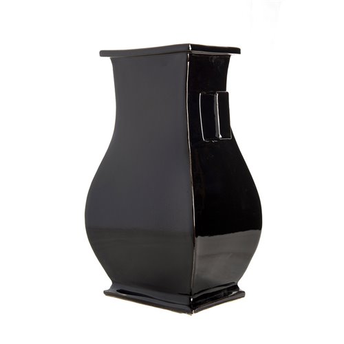 Rectangular vase black ms