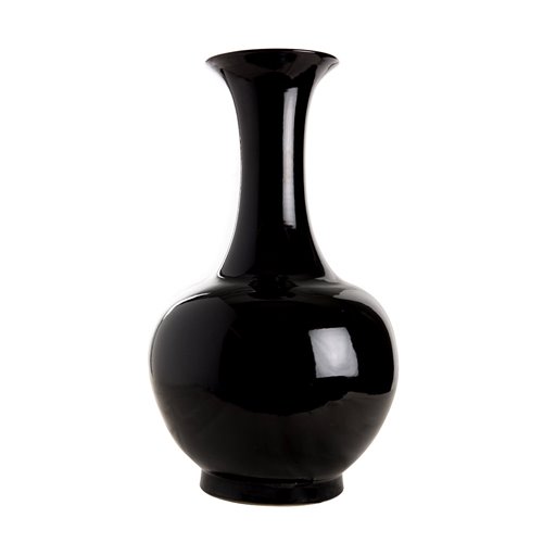 Wide mouth vase black