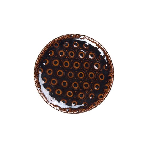 Plate circles brown m