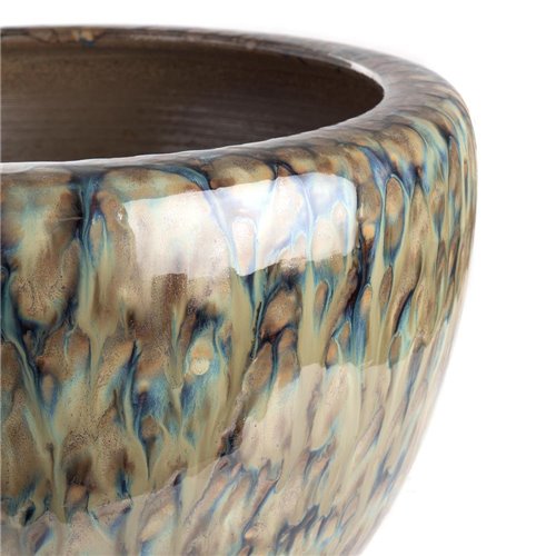Planter pot porcelain reactive tiger s