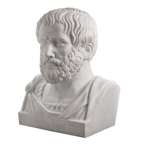 Aristote white marble bust