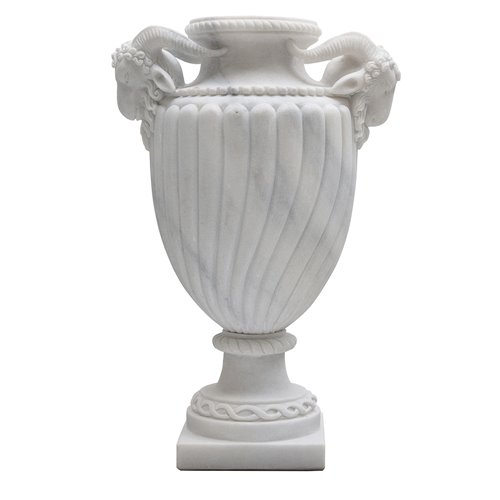 Set of 2 White marble vase
