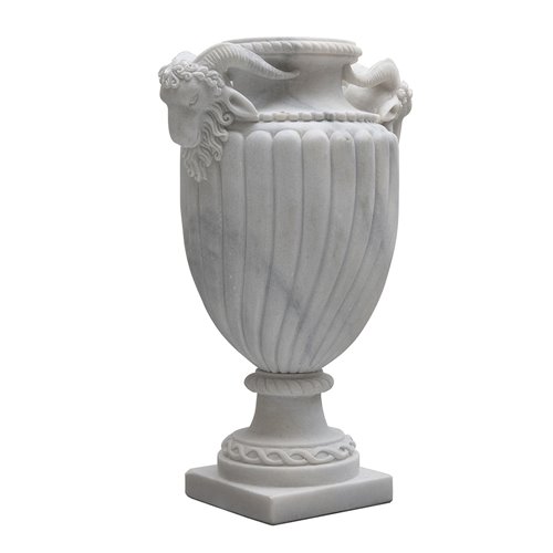 Set of 2 White marble vase