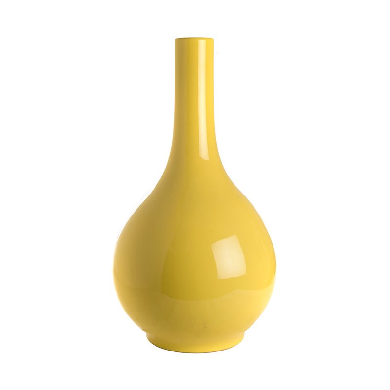 Vase long perle jaune imperial