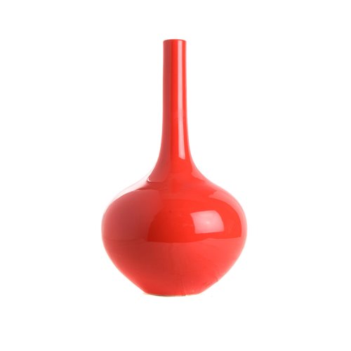 Long neck vase red l