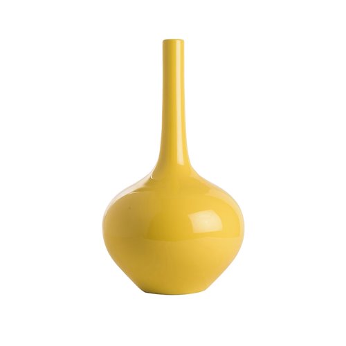 Long neck vase yellow l