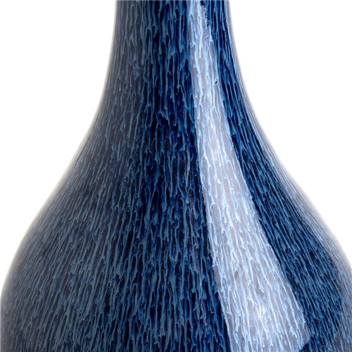 Vase long cou bleue m