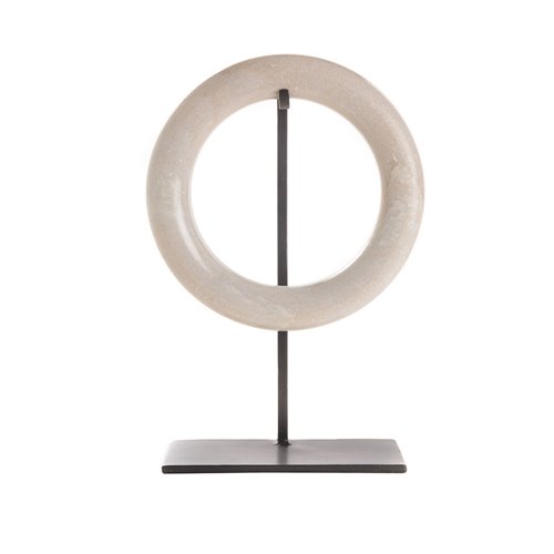 Marble circle l on stand