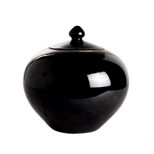 Pot round black imperial