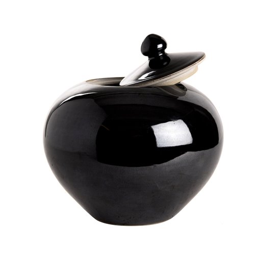 Pot round black imperial