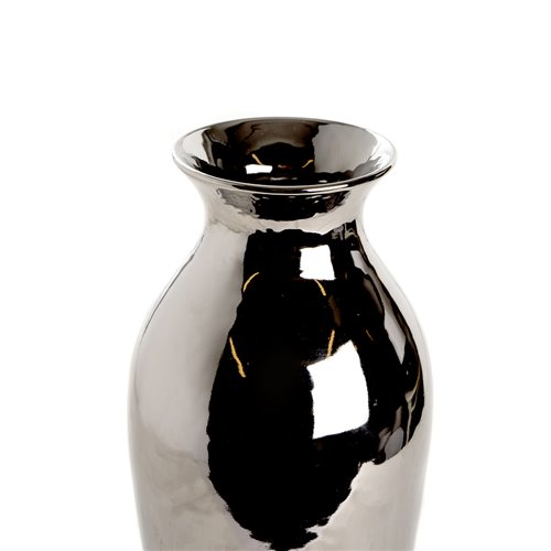 Vase meiping argent lisse