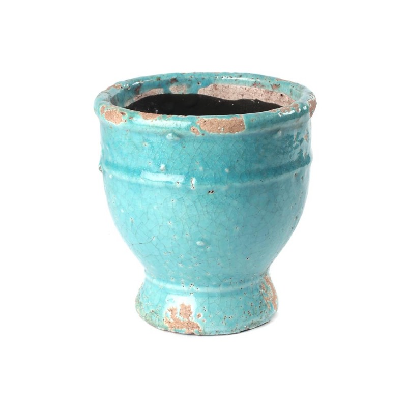 Round pot turquoise