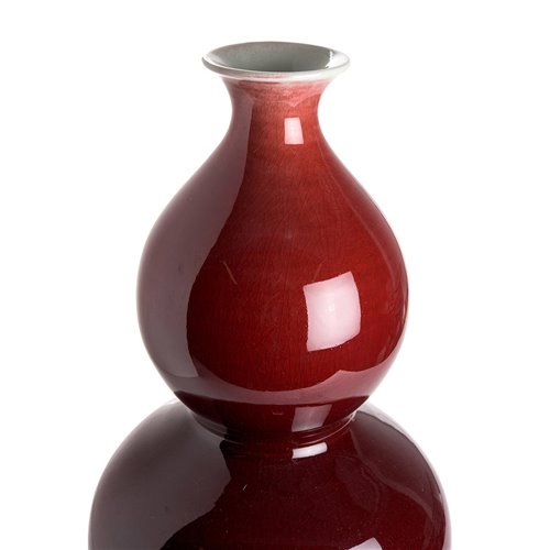 Vase double gourd ox blood