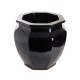 Planter pot octogonal black