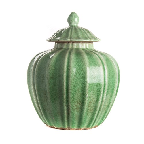 Jar fluted celadon
