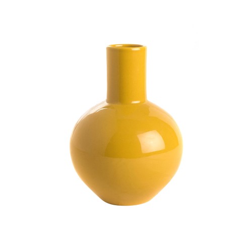 Vase col droit jaune imperial