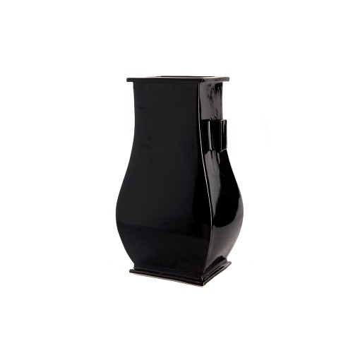 Vase rectangle noir