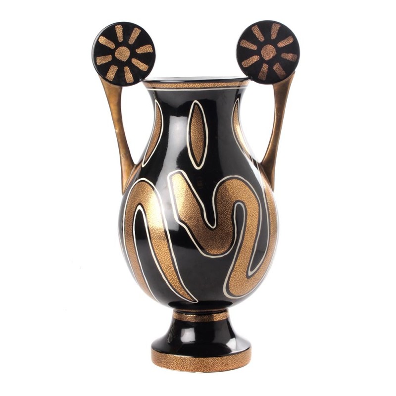 Vase serpents anses en bronze