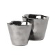 Set of 2 planter pots silver