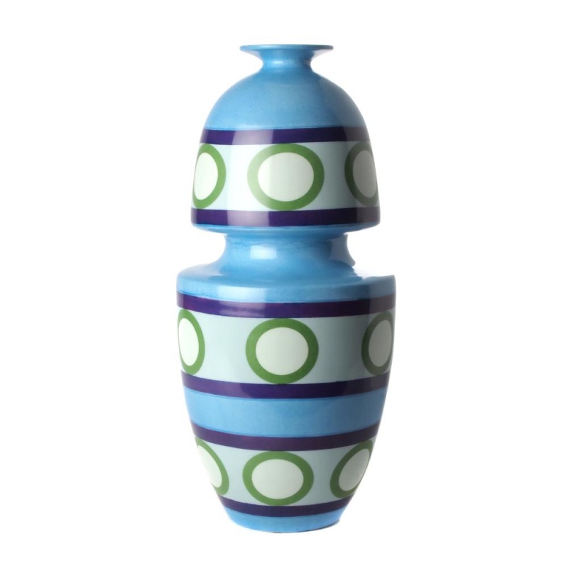 Vase etrangle turquoise