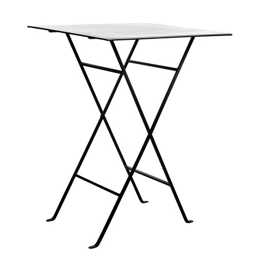 Square table foldable iron l